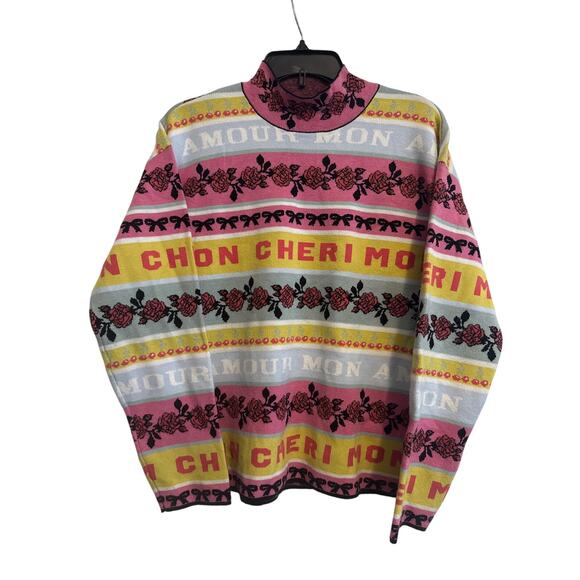 ANTHROPOLOGIE MAEVE FANCIFUL MOCK NECK SWEATER size M - Picture 5 of 10